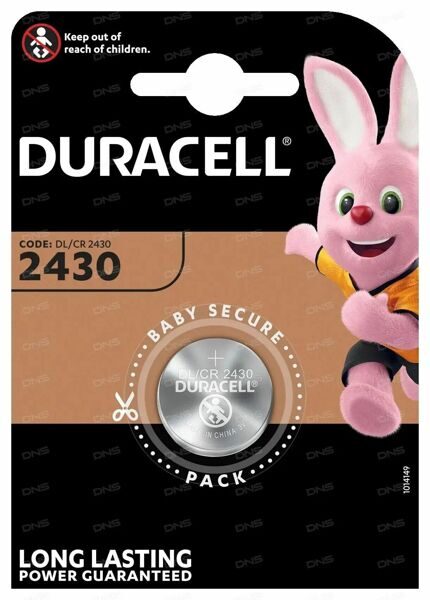 Батарейка DURACELL  CR 2430  BL-1       (1) (10) (100)