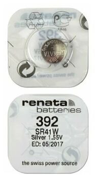 Батарейка Renata  392  (SR41W)   BL-1       (1) (10) (100)