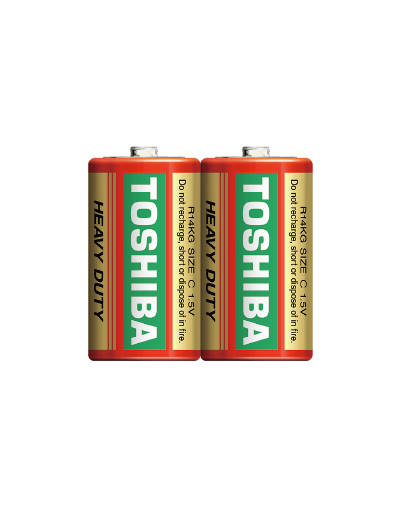 Батарейка TOSHIBA  R14  (б/б)       (2) (24) (480)