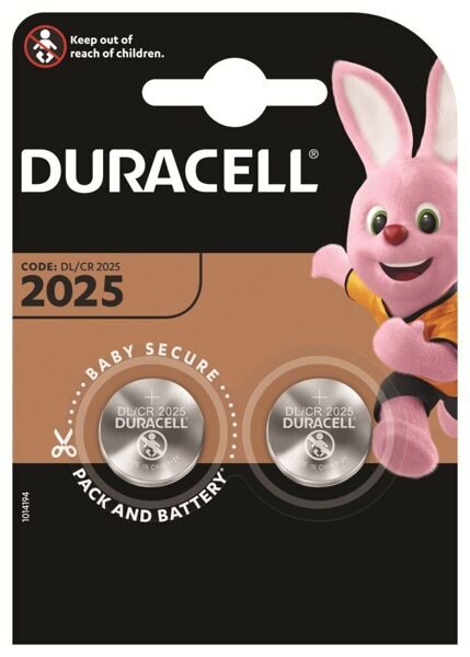 Батарейка DURACELL  CR 2025  BL-2       (2) (20) (200)